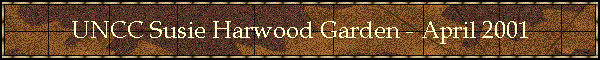 UNCC Susie Harwood Garden - April 2001