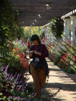 Ruth in the colonnade.