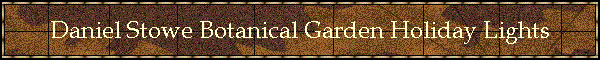 Daniel Stowe Botanical Garden Holiday Lights