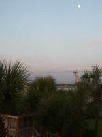 Moon sinking over Murrells Inlet, from Trina's balcony.