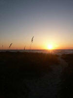 Sun-up from the beach path on September 29, 7:17 a.m.