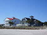 Murrells Inlet beachfront houses by the first rock wall.