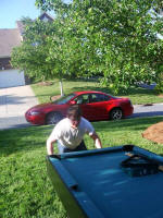 David - Handstand on pooltable - series of 4 photos