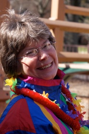 Ruth at the first Kindertreff Fasching Brunch; photo, Karin Nifong.