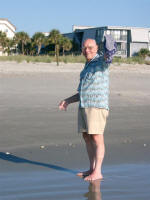 Hi, Daddy! We're having fun at A Place at the Beach