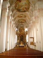 Heilig Geist Kirche -- we saw the nave through the locked gate. But not the manger scene beyond a specially marked closed-off door! Another manger scene "DE-TOUR"...