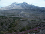 Cement-like laharsglacial melt water & boulder slurries scoured & buried streams draining away from the volcano.