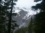 Nisqually Glacier feeds the Nisqually River, named for the Native American tribe in its valley. Mt. Rainier's most potent and conspicuous geologic features include its glaciers.