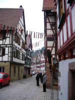 Elfriede and Eugen by the 1590 Jgerhusle; we had so much fun traversing the well-kept medieval narrow cobblestone streets & alleys, loved Elfriede's insights on the tanners who lived outside the walled town.