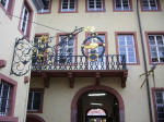 Kurpflzisches Museum courtyard; we loved visiting the extensive exhibits: 600,000 years of Heidelbergs human history (Homo heidelbergensis, "Heidelberg Man", earliest evidence of human life in Europe) from the Paleolithic Age through the court of Kurpfalz (Electoral Palatinate).