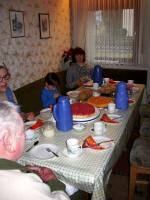 Erich, Renate, Fabian, & Philipp, ready for juice, tea, coffee & cake.