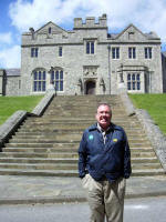 Joe in front of the Officers' New Barracks.